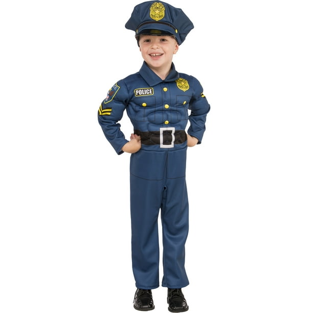 Boys American Cop Police Uniform Emergency Services Fancy Dress Costume Outfit 